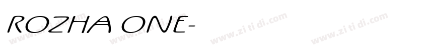 ROZHA ONE字体转换